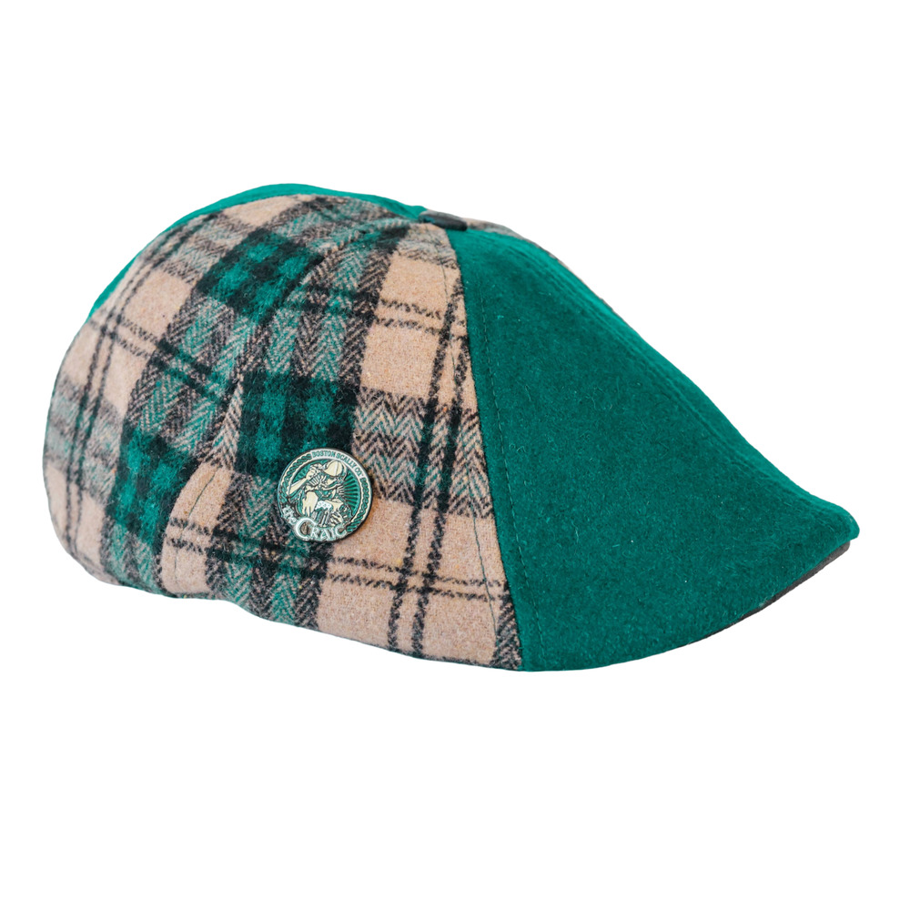 Boston Scally The Craic Pin Plaid Newsboy Cap M/L Preppy Gatsby Wool Blend Hat - Picture 11 of 16